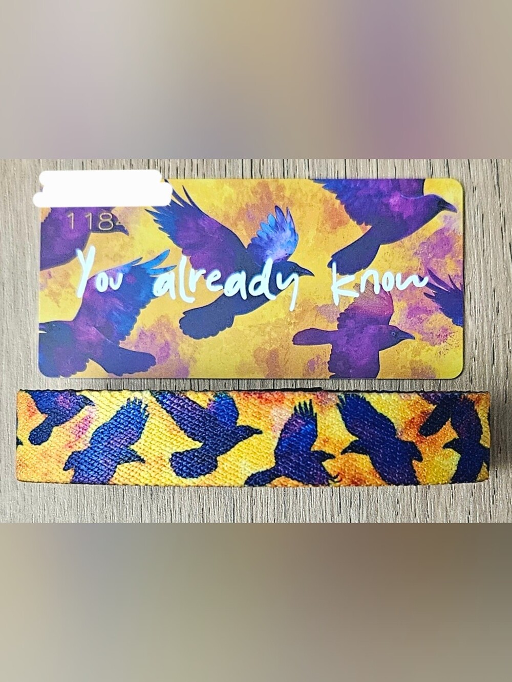 ZOX "YOU ALREADY KNOW" #1144 BIRD IS THE WORD UNREDEEMED COLLECTIBLE WRISTBAND
